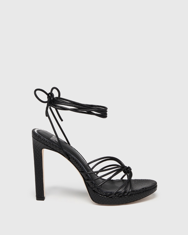 Viola Sandal - Black Leather